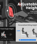 Foldable Camping Director Chair With Adjustable Height button for personalized sitting, showing red button for easy adjustment.