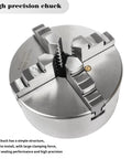 5 Inch 4 Jaw Self Centering Lathe Chuck K12 125mm for CNC Router Engraver Milling Machine, metal jaws, high precision view