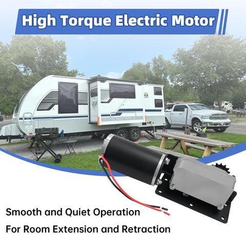 225008 RV Slide Out Motor And Gear Housing For 12V Accu Slide System Replacement For R25075 High Torque Motor And R25076 Gearbox
