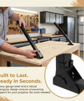 Assembly of Heavy Duty Foldable Hairpin Table Legs Set With Self Locking Hinges And Reinforced Steel Tubing Replacement Desk Supports