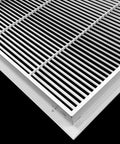 Aluminum Return Air Grille 24 By 24 Inches For 1 Inch Filters With Easy Airflow And Linear Bar Design Outer Dimensions 26.5x26.5 Inches • Powder Coated