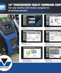 10 inch touchscreen tablet command center of Heavy Duty Automatic R134A Refrigerant Recovery Machine for hybrid EV auto AC repair.