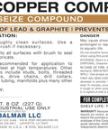 HT-1800 Pure Copper Anti-Seize Compound label on an 8 oz brush-top can, front view
