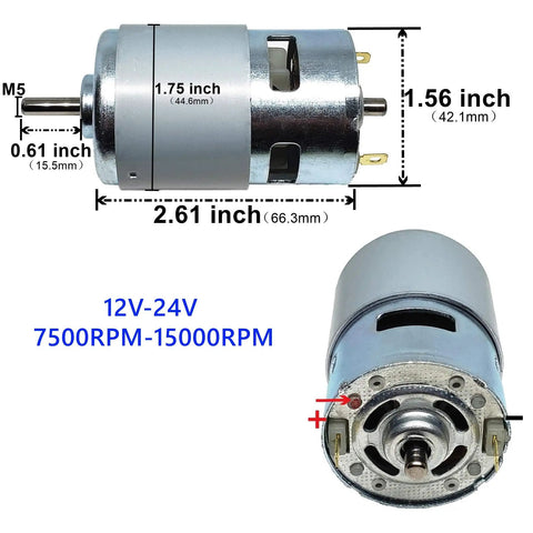 Beefy 12V 775 DC Gear Motor With Bracket High Speed 7500 To 15000 RPM Large Torque And Low Noise For DIY Power Tools And Electric Projects Like Printers Go Karts E Bikes And Sprayers