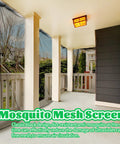 60 By 10 Feet Mosquito Netting For Garden And Outdoor Living Kickin Insect Barrier Mesh Screen in black on porch