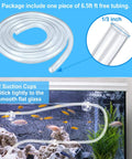 6.5ft tubing with 1/3 inch ID, included with Submersible Fountain Pump 220GPH Quiet Water Circulator With Three Nozzles.