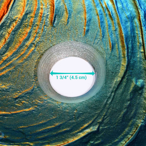 Detail of Tempered Glass Vessel Sink Waterdrop Shape For Above Counter Vanity With Wow Worthy Gradient Colors And Wave Texture