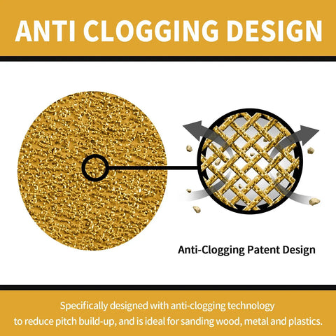 Close-up of anti-clogging design on 5 Inch 220 Grit Hook And Loop Sanding Discs 8 Hole Dustless Random Orbit Sandpaper.