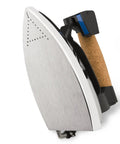 3000IS Pro Grade Steam Iron Station with Continuous Dry Steam, stainless steel soleplate, cork handle, side view