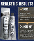 USA Made Metal Polish Paste For Solid Chrome, Stainless Steel, Aluminum And More, Non Abrasive Tarnish Fighter, Removes Light Oxidation, Requires Manual Buffing, Not For Plated Or Coated Surfaces, 5.29oz.