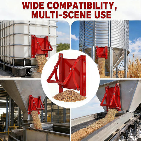 Heavy Duty Steel Sliding Grain Gate 9 By 9 Inch Slide Door For Ibc Tank And Grain Bin Manual Bulk Feed Dispenser in use with grains