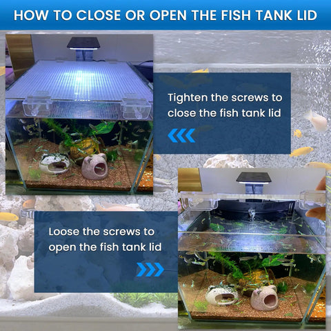 Heavy Duty Transparent Aquarium Lid Clips For Fish Tank Hood Support Tough As Nails Grip For Rimless Or Rim Tanks Durable Acrylic Cover Holder in use