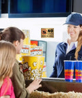 Brushed Gold No Food Or Drink Sign For Doors Two Pack Self Adhering Indoor Or Outdoor Use Ideal For Restaurants Offices And Businesses No Outside Food Or Drinks Allowed Sticker on concession counter