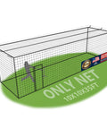 Illustration of Batting Cage Net Only 55 Ft Long By 35 Ft Wide By 20 Ft High Fully Enclosed Baseball And Softball Cage Netting With Door