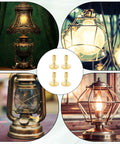 4-piece brass metal lamp switch knob set for standard light sockets