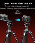 Quick release plate for Fujifilm X Half L Shaped Grip With Built In Quick Release Plate For Arca on tripod with camera