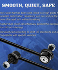 Two Pack Beefed Up Front Stabilizer Sway Bar End Links Replacement For Hyundai And Kia Durable Front Suspension Upgrade Fits Elantra Elantra GT Elantra Coupe Tucson Accent Veloster 2012-2022, black alloy steel, rubber dust cover