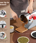 Person using Beast Mode 2500W Electric Grain Mill Grinder For Wheat Corn Rice Pepper Herbs And Coffee Beans 700g Swing Jar 110V