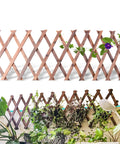 Expandable Wood Lattice Panels For Outdoor Decor 75 X 11.8 Inches Adjustable Fence Wall Garden Trellis Frame For Climbing Plants Like Ivy Roses And Vines Easy Install Patio Yard Accent 1 Pack