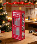Box of 16 Piece Precision Punch And Chisel Set With Taper Punch Pin Punch Center Punch Cold Chisels And Gauge on workshop table