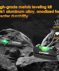 Scope Leveling Kit For Rifles With Magnetic Universal Mount High Precision Bubble Level in anodized aluminum on rocks