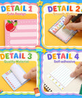 Back To School Sticky Notes Set Of Nine Pads Fifty Sheets Each Cute Teacher Notepads showing cute design, smooth writing, quality material