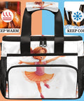 Front view of Insulated Picnic Backpack For Women And Men With Super Roomy Main Compartment featuring animated design.