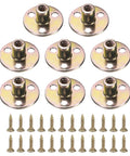 Top Notch Zinc Plated Steel M6 Thread Tee Nuts With Matching Screws Rock Solid 8 Pack set of female thread plates and screws.