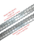 Stainless Steel Conveyor Belt Fasteners With Hinge Pin, 24 Inch, 2 Pairs In A Box, for 3-5mm industrial belt lacing, close-up view