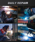 Six In One MIG Welder 205A 120V 240V With APP Control For Home DIYers And Shop Projects in various welding applications