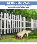Image showing 25 Pack No Dig Garden Animal Barrier Fence Kit 17 Inch High By 27 Ft Long Rustproof Metal Border With 1.5 Inch Spike Spacing Keeps Dogs From Digging Rabbits Out And Bottom Gaps Blocked For Outdoor Yards And Patios in use