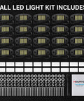 20 Pod White Rock Light Kit With 6000K Pure White LEDs, ultra-bright underglow components and accessories, easy install