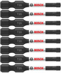 15 Pack 2 Inch Torx T20 Impact Tough Screwdriving Power Bits arranged in two rows, showing T20 markings and brand logo.
