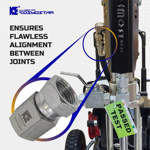 One Half Inch NPTF Female To One Half Inch NPSM Swivel Hydraulic Adapter With Carbon Steel Zinc Plated Construction Rust Resistant Ultra Durable And Precise Straight Swivel For Hydraulic Hoses And Valves on hydraulic assembly
