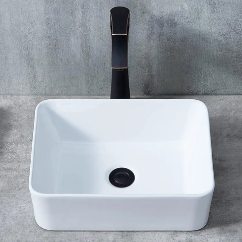 Ceramic Vessel Sink 16x12 Inch For Modern Bathroom Vanity Bowl With A Rock Solid Glaze And Bangin Style Easy Install Drop In Or Undermount