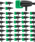 50 Count Adjustable Water Flow Drippers For Yard Irrigation 360 Degree Rotatable Drip Emitters For One Quarter Inch Tubing