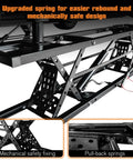 Portable Car Lift 7000 Lbs Heavy Duty Quick Jack With 28 Inch Max Height Locking Levers And Wheels featuring scissor lift design