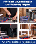 All In One 120 Piece Drill Bit Set With Impact Driver Bits And Screwdriver Bits For Wood Metal Plastic in use for repairs