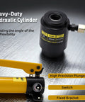 Heavy-duty hydraulic cylinder with high precision plunger and switch for Hydraulic Knockout Punch Kit For Half Inch To Two Inch Conduit Holes.
