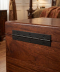 4 Pack Heavy Duty Black Stainless Steel Piano Hinges For Solid Wood Cabinets And Tool Boxes installed on wood furniture