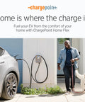 HomeFlex Level 2 EV Charger For Tesla Models 3, S, X, Y Wall Mount 240V NEMA 14-50 Plug NACS Compatible Outdoor