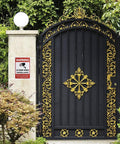 Private Property No Trespassing Sign 2 Pack For Outdoor Use With Video Surveillance Signs Aluminum 10x7 Inches UV Printed on gate