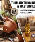 Using Heavy Duty 3 Piece Diamond Hole Saw Set For Porcelain Ceramic Tile And Glass on terracotta pot in a DIY project.