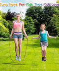 Kids Jump Rope For 8 To 12 Year Olds Safe Non Toxic PVC Rope With No Tangle Easy Grip Durable Lightweight Jump Rope in use