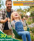 Heavy Duty Kids Swing Seat With 79 Inch Adjustable Rope And 330 Lbs Capacity, Includes 2 Carabiners And 2 Extra Hanging Straps