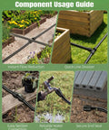 Component usage guide for Half Inch Drip Irrigation Tubing Main Line 25 Ft Flexible PVC Garden System with barbed fittings.
