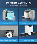 Components of Heavy Duty Sliding Gate Opener System For Driveways Up To 40 Feet 1400 Lb Capacity 280W Motor Alarm