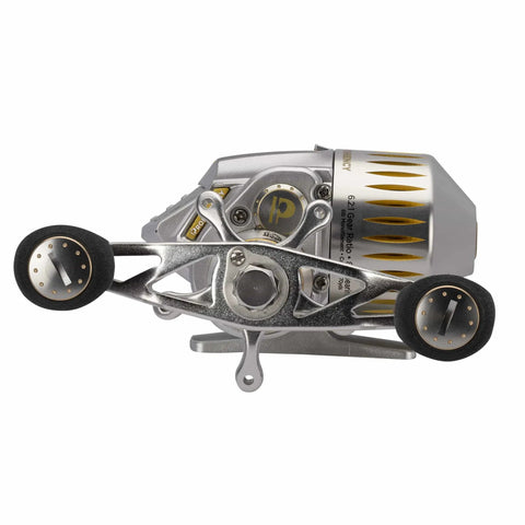 Sniper Spincast Reel With 6.2 To 1 Gear Ratio, 25 IPT Quick Retrieve, all metal gears, heavy duty aluminum cone and handle shown