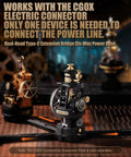 Industrial City Series 3D Puzzle Mechanical DIY Model Kit With Light And Movement Thermo Engine Transparent Piston Chamber Demonstrates Realistic Steam Power For Adults And Teens A Retro Industrial Decor Showpiece, black metal steam engine on Type-C base