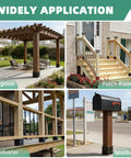 Heavy Duty 4x4 Post Base Uses Concealed Fasteners And Hidden Bolts for secure pergolas and porch railings installation.